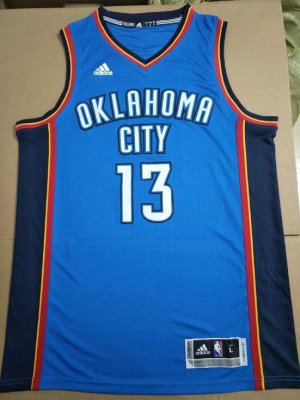 NBA 13 Harden OKC Thunder 19-20 Maillot bleu personnalisé imprimé